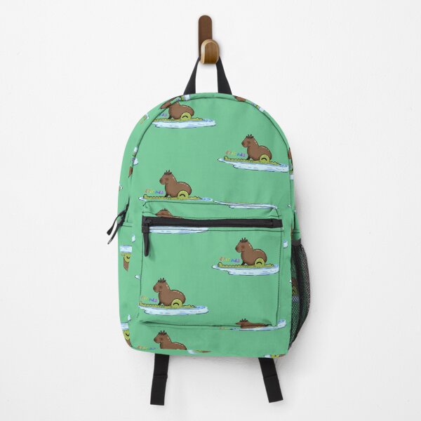 Item preview, Illustration for best friends. Funny capybara and crocodile sticker. Unusual friends. designed and sold by MinOriCozyShop.