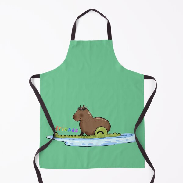 Item preview, Illustration for best friends. Funny capybara and crocodile sticker. Unusual friends. designed and sold by MinOriCozyShop.