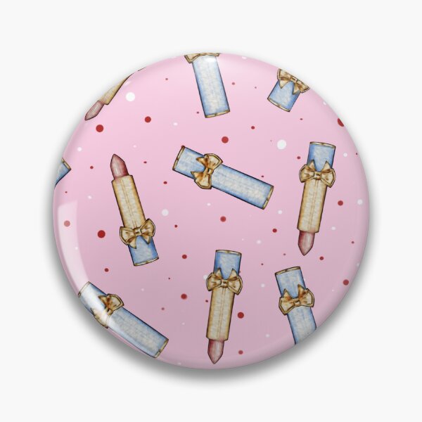 Item preview, Lipsticks and dots pattern on pink background  designed and sold by ChateauMargot.