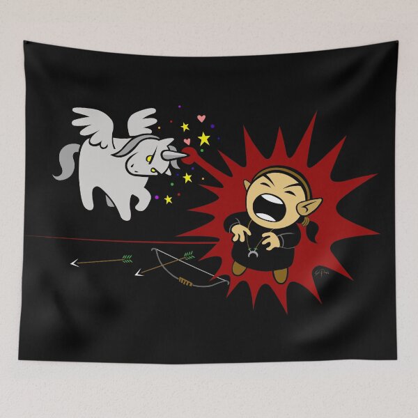 Item preview, Lawful Good Pegacorn Defeats Chaotic Neutral Cosplay Warrior Elf -COLOR designed and sold by goblinGrog.