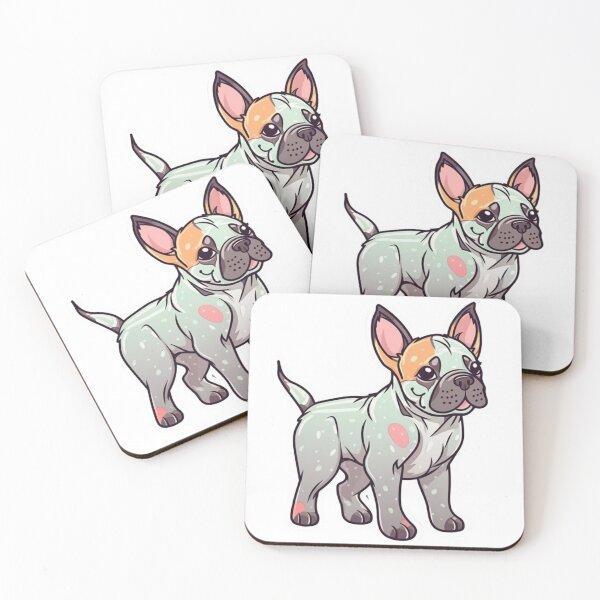 Item preview, Bulldog francés colores antinaturales designed and sold by Stoopendous Stickers.