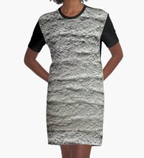 Gray, rough, wavy surface Graphic T-Shirt Dress