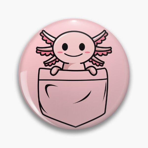 Item preview, Cute and Happy Pink Axolotl in a Pocket  designed and sold by KarolinaPaz.