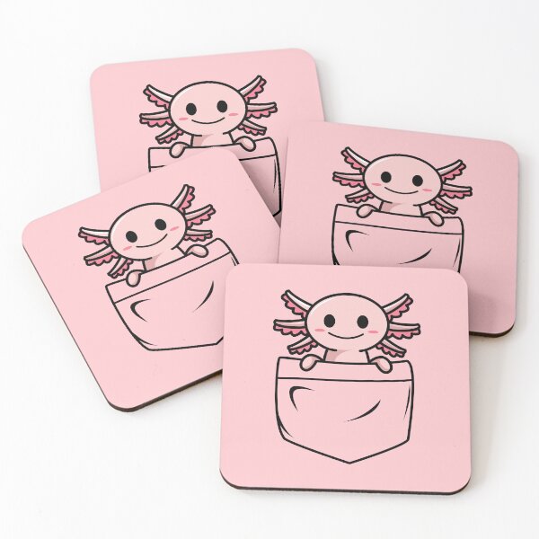 Item preview, Cute and Happy Pink Axolotl in a Pocket  designed and sold by KarolinaPaz.