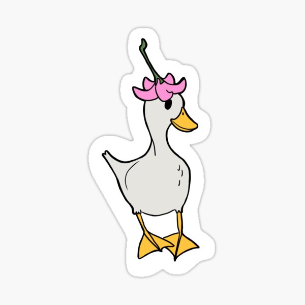 aesthetic duck with flower hat  Pretty animals, Cute little