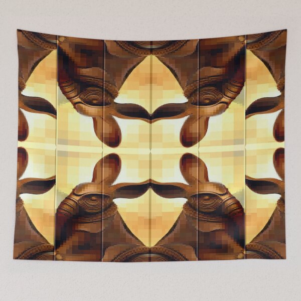 Item preview,  *Crossbreeding 3D Elephantrabbit Geometric Chocolate Abstract Art* designed and sold by Ralek.
