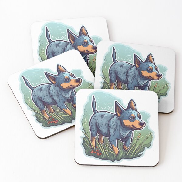 Item preview, Blue Heeler Frolics in a Field designed and sold by Stoopendous Stickers.