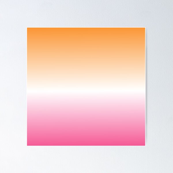 Orange Pink Ombre Posters for Sale