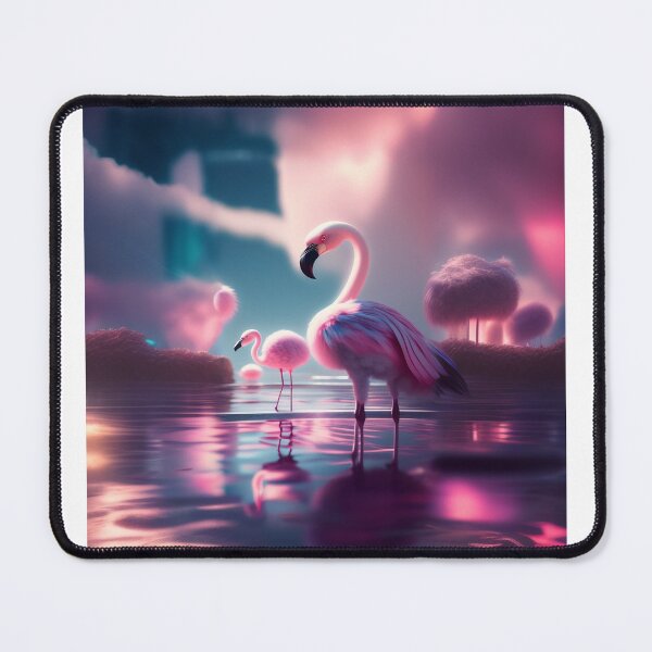 Item preview, Futuristic pink flamingos designed and sold by WeedSplifs.