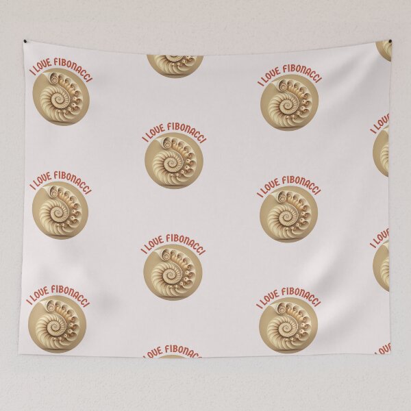 Item preview, "I love Fibonacci" spiral hiperrealistic designed and sold by tonyram4219.