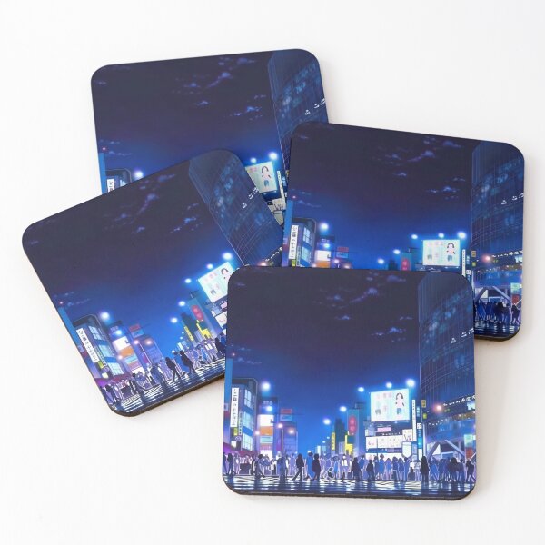 Item preview, Shibuya Crossing in Tokyo at Night - Anime Wallpaper designed and sold by KAIGAME Art.