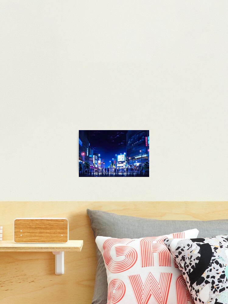 Shibuya Crossing in Tokyo at Night - Anime Wallpaper