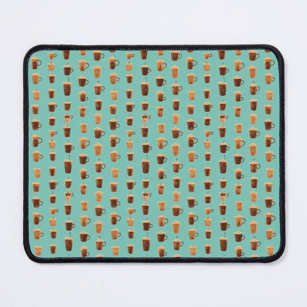 Item preview, Abstract Coffee Pattern on Light Blue Background designed and sold by Aaron2610.