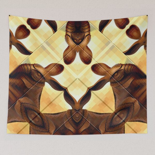 Item preview,  *Crossbreeding 3D Elephantrabbit Geometric Chocolate Abstract Art* designed and sold by Ralek.
