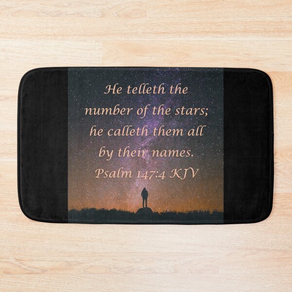 Item preview, Psalm 147:4 King James Version Bible Verse designed and sold by Caregiverology.