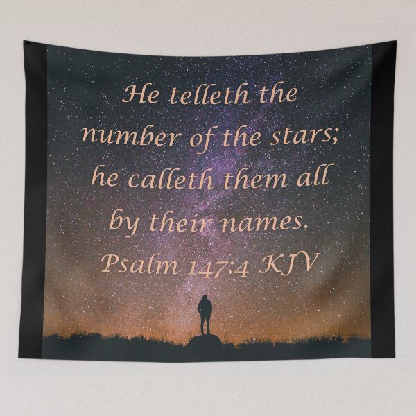 Item preview, Psalm 147:4 King James Version Bible Verse designed and sold by Caregiverology.