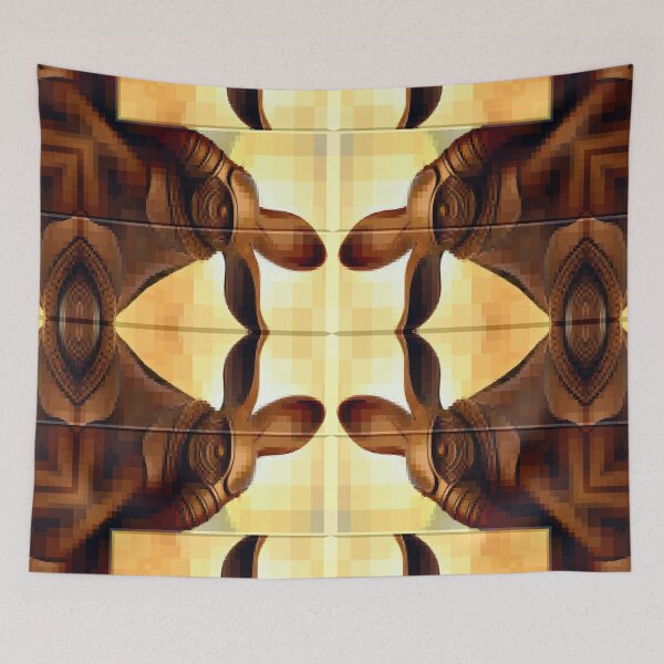 Item preview,  *Crossbreeding 3D Elephantrabbit Geometric Chocolate Abstract Art* designed and sold by Ralek.