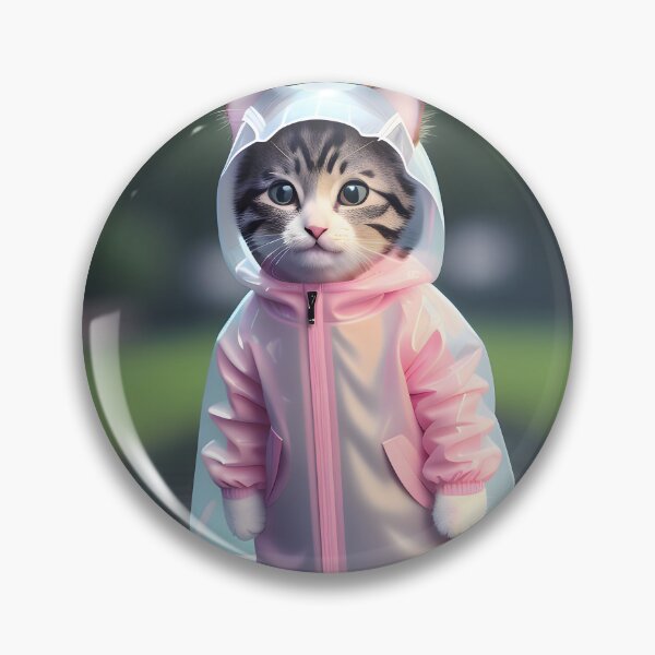 Item preview, cat with a raincoat - Arte digital moderno designed and sold by Ai-michiart.