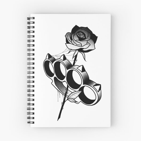 Item preview, Rose Brass Knuckles Tattoo Spiderweb T-shirt designed and sold by TellMeWear.