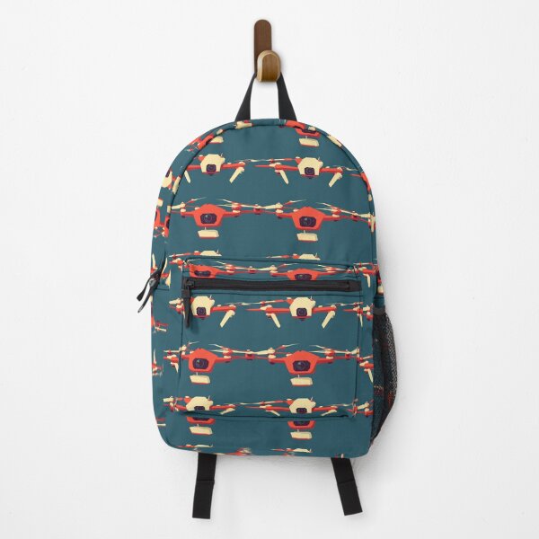 Item preview, Red and White Drone Pattern on Dark Blue Background designed and sold by Aaron2610.