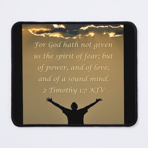 Item preview, 2 Timothy 1:7 King James Version Bible Verse designed and sold by Caregiverology.