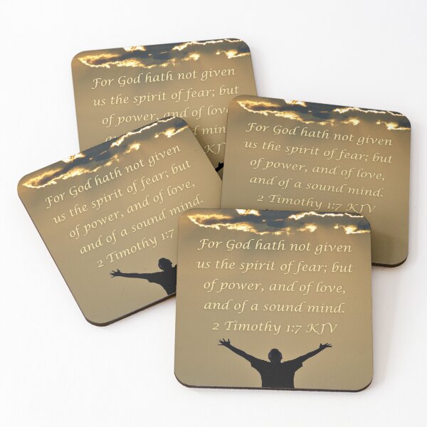 Item preview, 2 Timothy 1:7 King James Version Bible Verse designed and sold by Caregiverology.