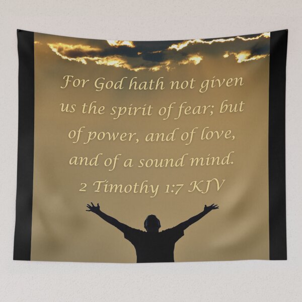 Item preview, 2 Timothy 1:7 King James Version Bible Verse designed and sold by Caregiverology.