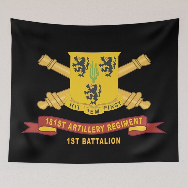 Item preview, Army - 181st Field Artillery Regiment - DUI w Br - Ribbon, 1st Battalion X 300 designed and sold by Military Insignia Products.