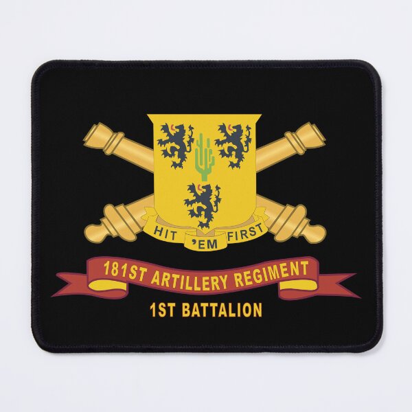 Item preview, Army - 181st Field Artillery Regiment - DUI w Br - Ribbon, 1st Battalion X 300 designed and sold by Military Insignia Products.