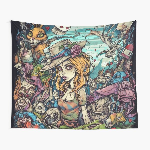 Alice in wonderland online trippy tapestry