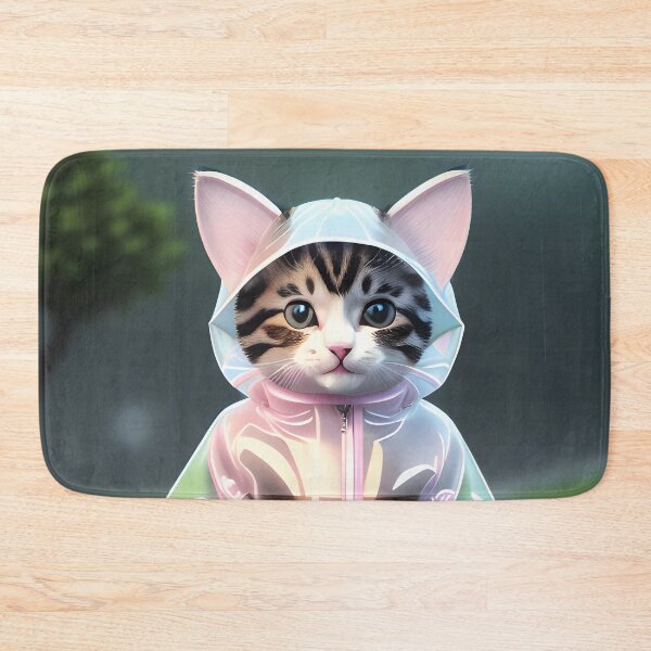 Item preview, cat with a raincoat - Modern digital art designed and sold by Ai-michiart.