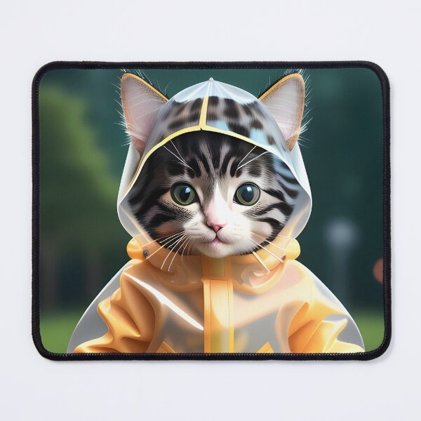 Item preview, cat with a raincoat - Modern digital art designed and sold by Ai-michiart.
