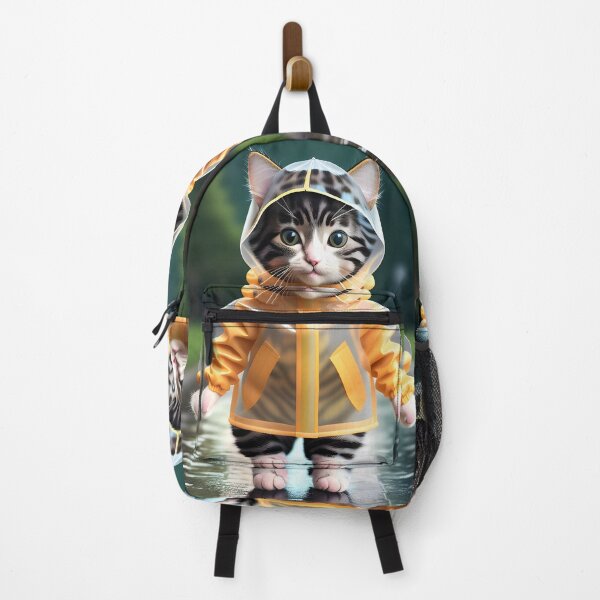 Item preview, cat with a raincoat - Modern digital art designed and sold by Ai-michiart.
