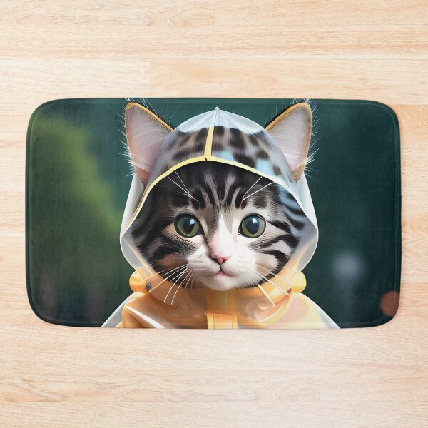 Item preview, cat with a raincoat - Modern digital art designed and sold by Ai-michiart.