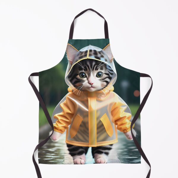 Item preview, cat with a raincoat - Modern digital art designed and sold by Ai-michiart.
