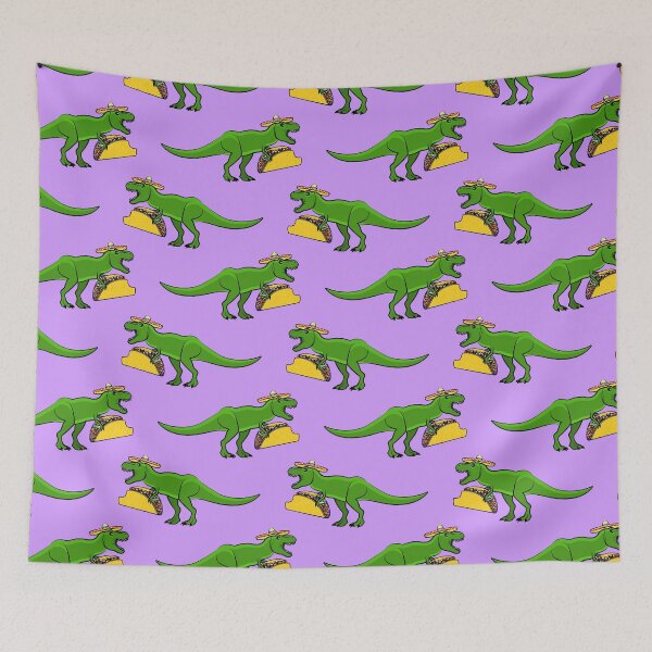 Item preview, Tyrannosaurus rex comiendo tacos - morado designed and sold by littlearrow.