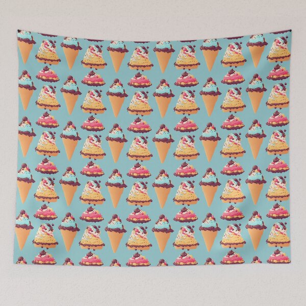 Item preview, Ice cream cones on light Blue Background designed and sold by Aaron2610.