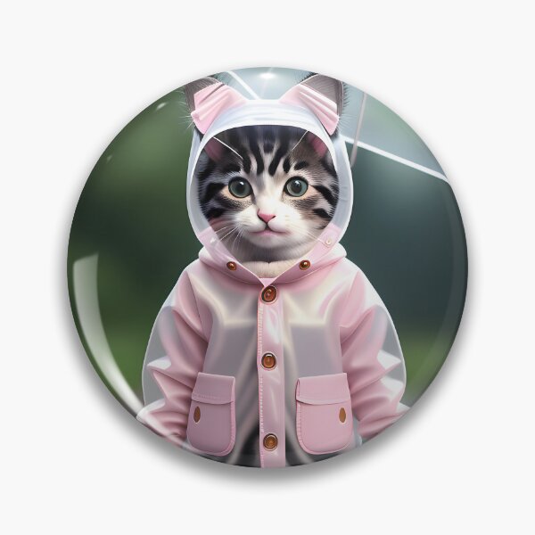 Item preview, cat with a raincoat - Arte digital moderno designed and sold by Ai-michiart.