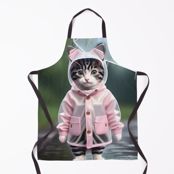 Item preview, cat with a raincoat - Modern digital art designed and sold by Ai-michiart.