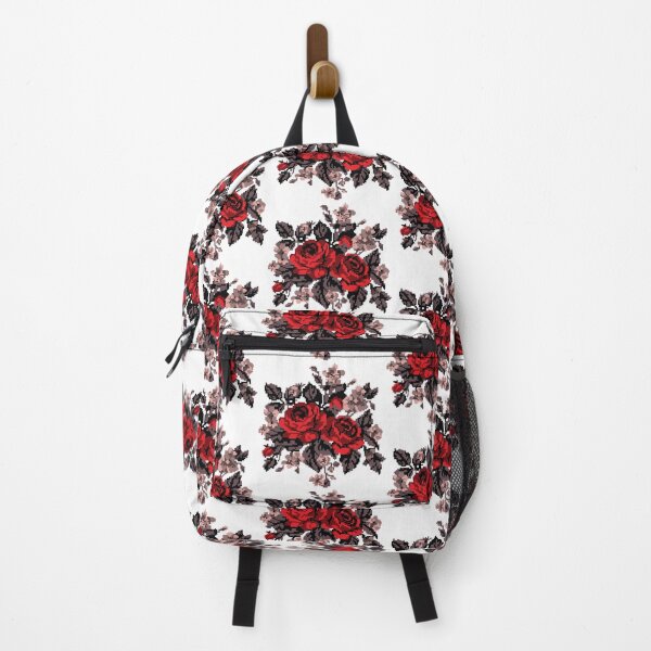 Item preview, Pixel Rose Floral - Arrangement in Red and Pink, Ukrainian Embroidery designed and sold by Iryna-Design.