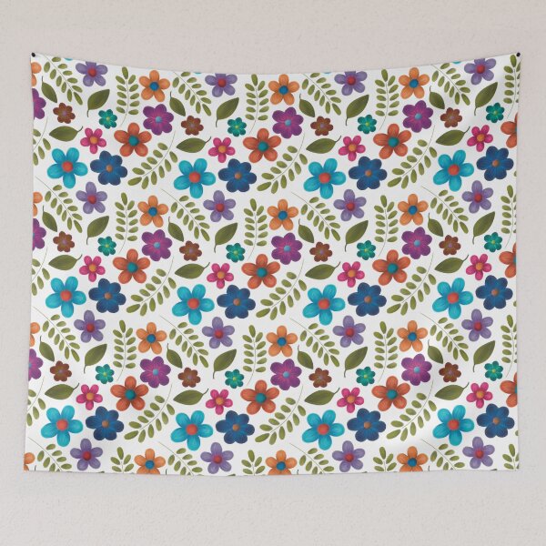 Item preview, Flowers pattern - white designed and sold by Manuela Alzetta.