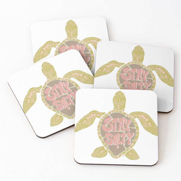 Item preview, Stay Salty Zentangle Sea Turtle Art designed and sold by SurfPixieArt.