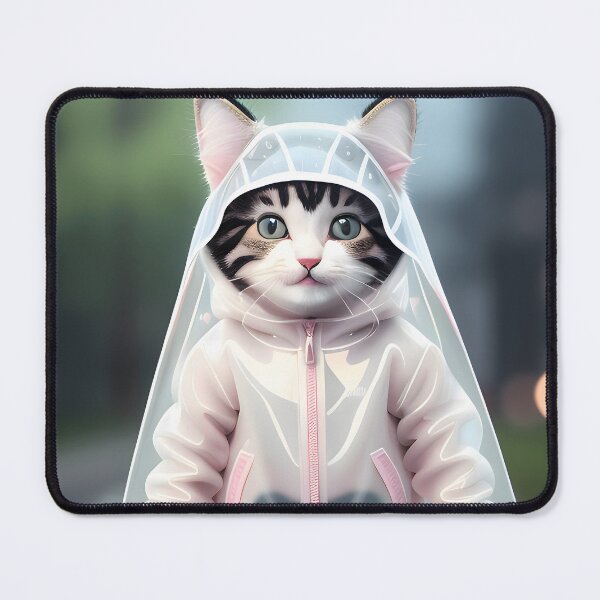 Item preview, cat with a raincoat - Modern digital art designed and sold by Ai-michiart.