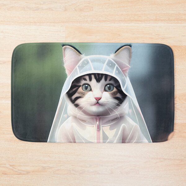 Item preview, cat with a raincoat - Modern digital art designed and sold by Ai-michiart.