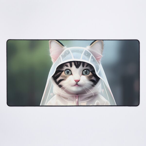 Item preview, cat with a raincoat - Modern digital art designed and sold by Ai-michiart.