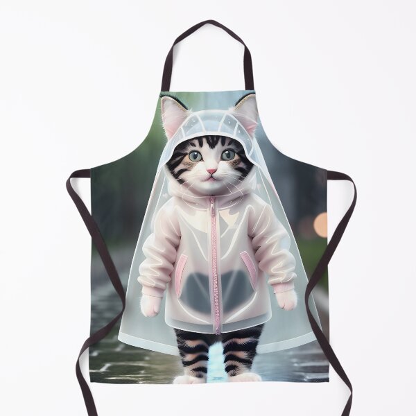 Item preview, cat with a raincoat - Modern digital art designed and sold by Ai-michiart.