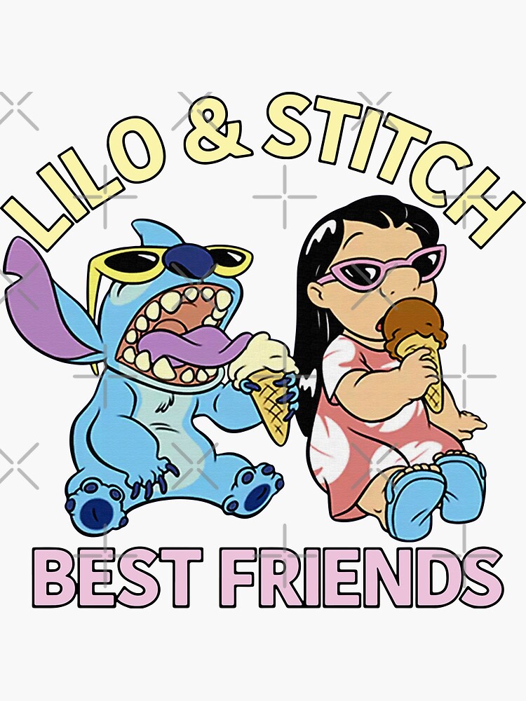 Mejores amigos de Lilo y Stitch para niña | Pegatina