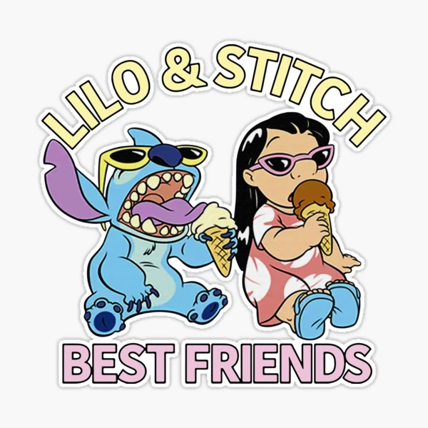 Pegatina for Sale con la obra «Mejores amigos de Lilo y Stitch
