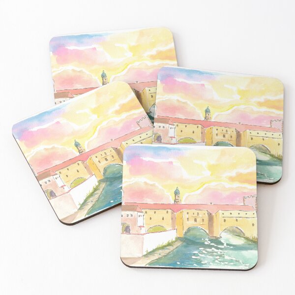 Item preview, Amberg Bavaria view of famous Stadtbrille River Vils Gate designed and sold by artshop77.