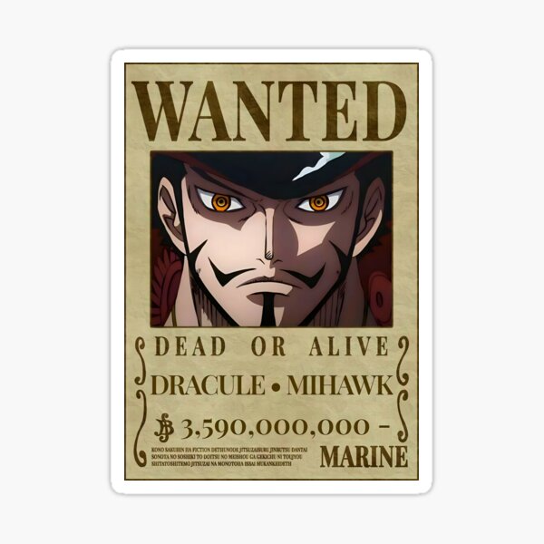 One Piece Dracule Mihawk Logo , One Piece Sticker for Sale by  CREATIVE-ANIME